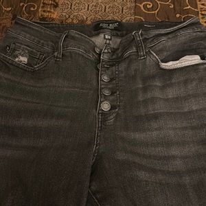 Black distressed Judy Blue jean